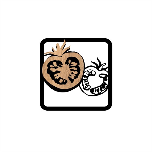 pomidor kwadratowa dekoracja ażurowa