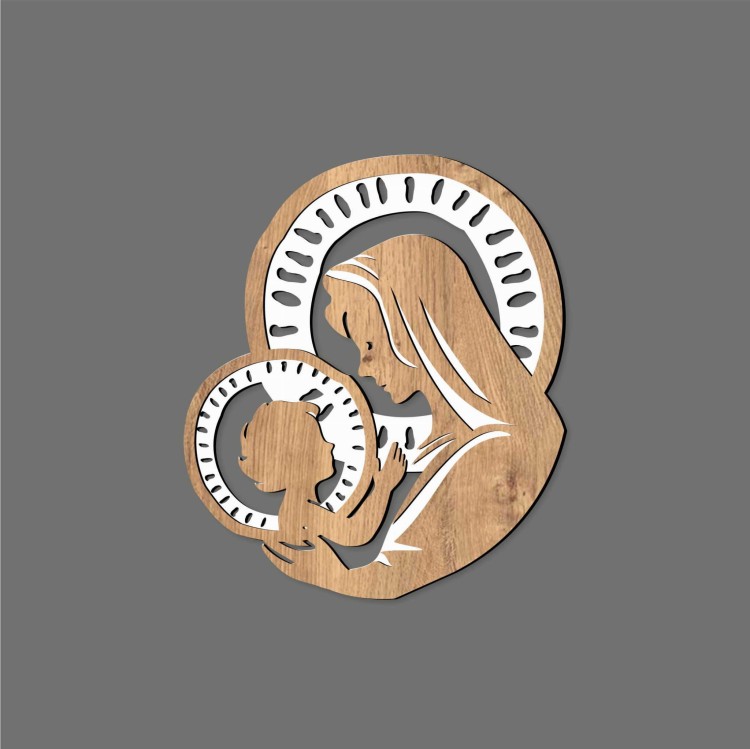 maryja z dzieciatkiem b drew dekoracja ażurowa na ścianę