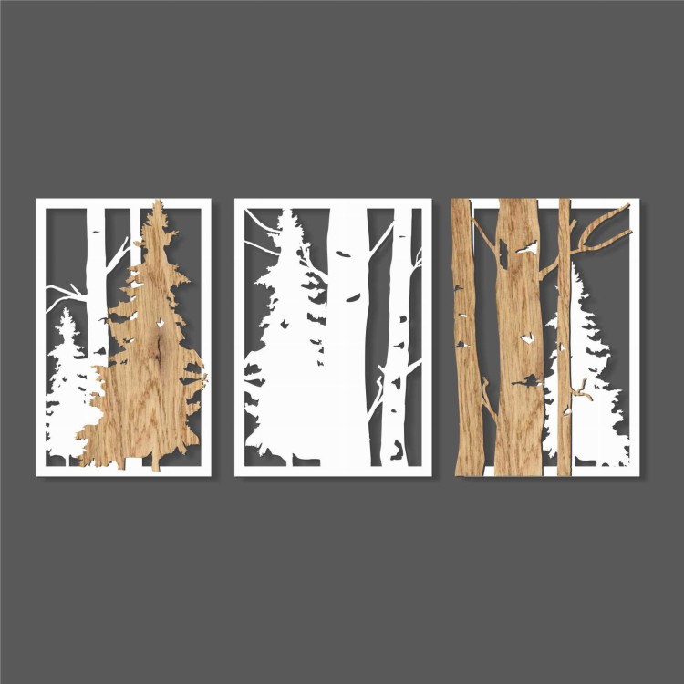 las dekoracja na ścianę obraz ażurowy biały