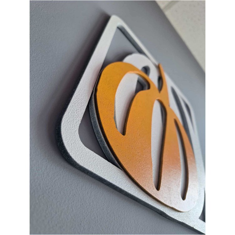 dynia pomarańczowa dekoracja ażurowa na ścianę