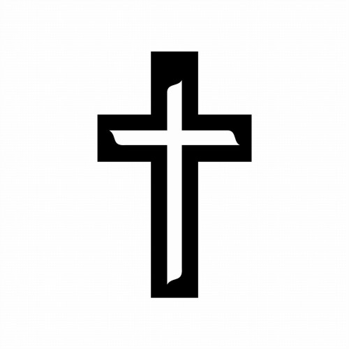 krzyż czarny ażurowy prosty z mdf 6mm