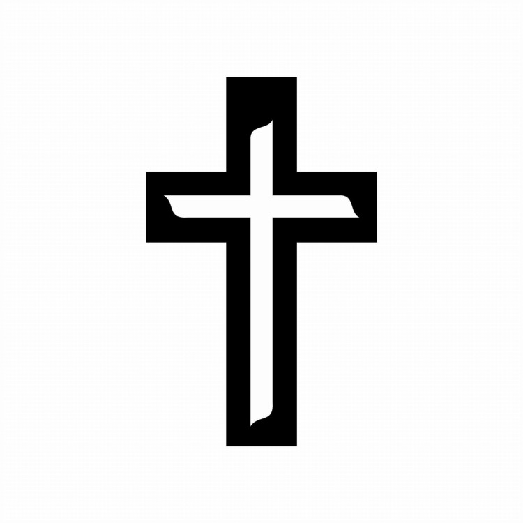 krzyż czarny ażurowy prosty z mdf 6mm