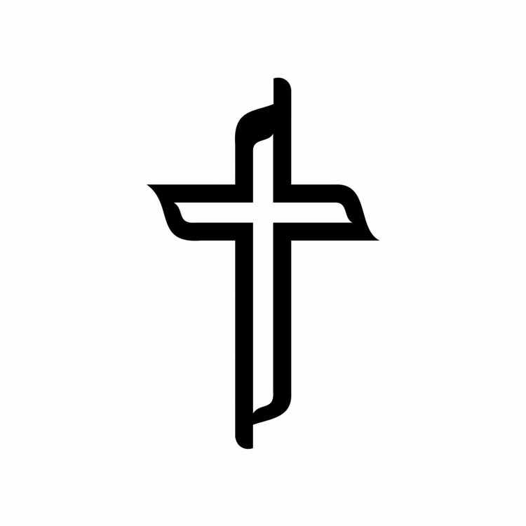 krzyż czarny ażurowy