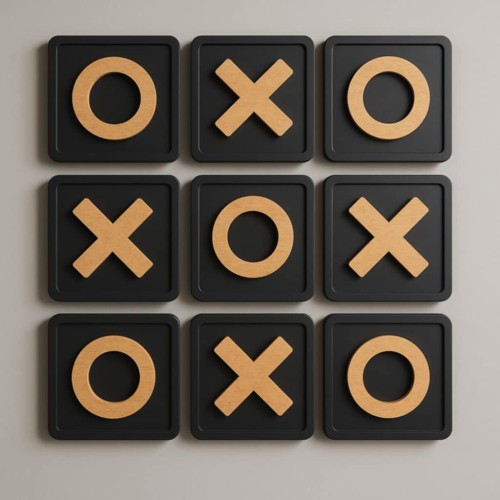 Relief dekoracja ścienna kółko i krzyżyk