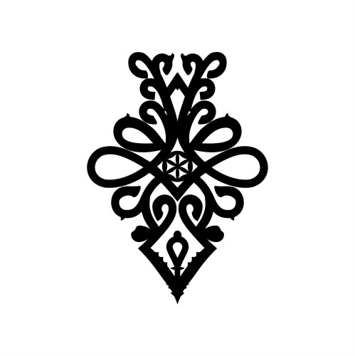 Parzenica bez ramy czarna ozdoba