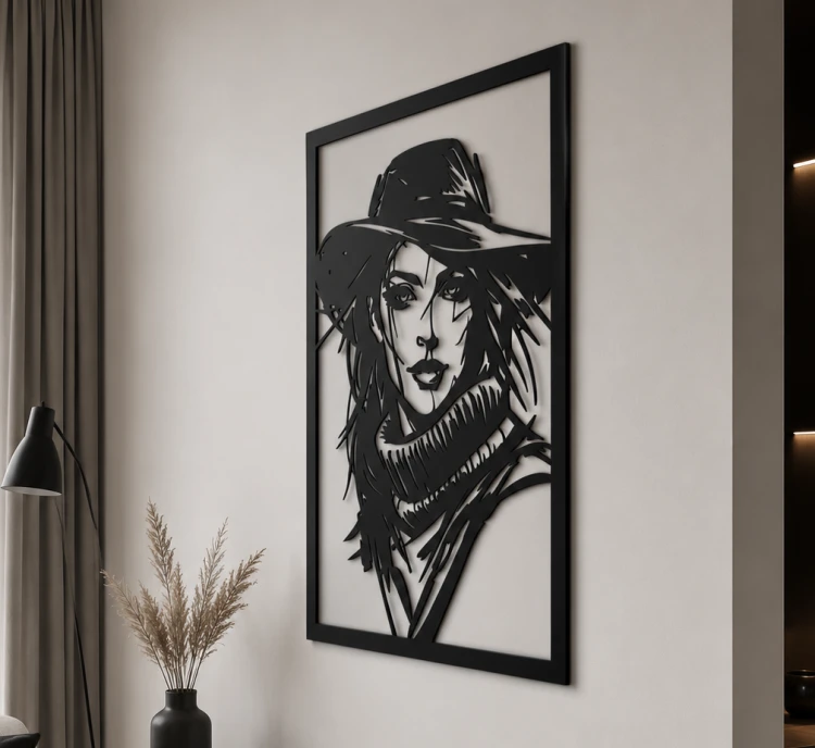 dekoeacja ścienna 3d z perspektywy ażurowy portret max